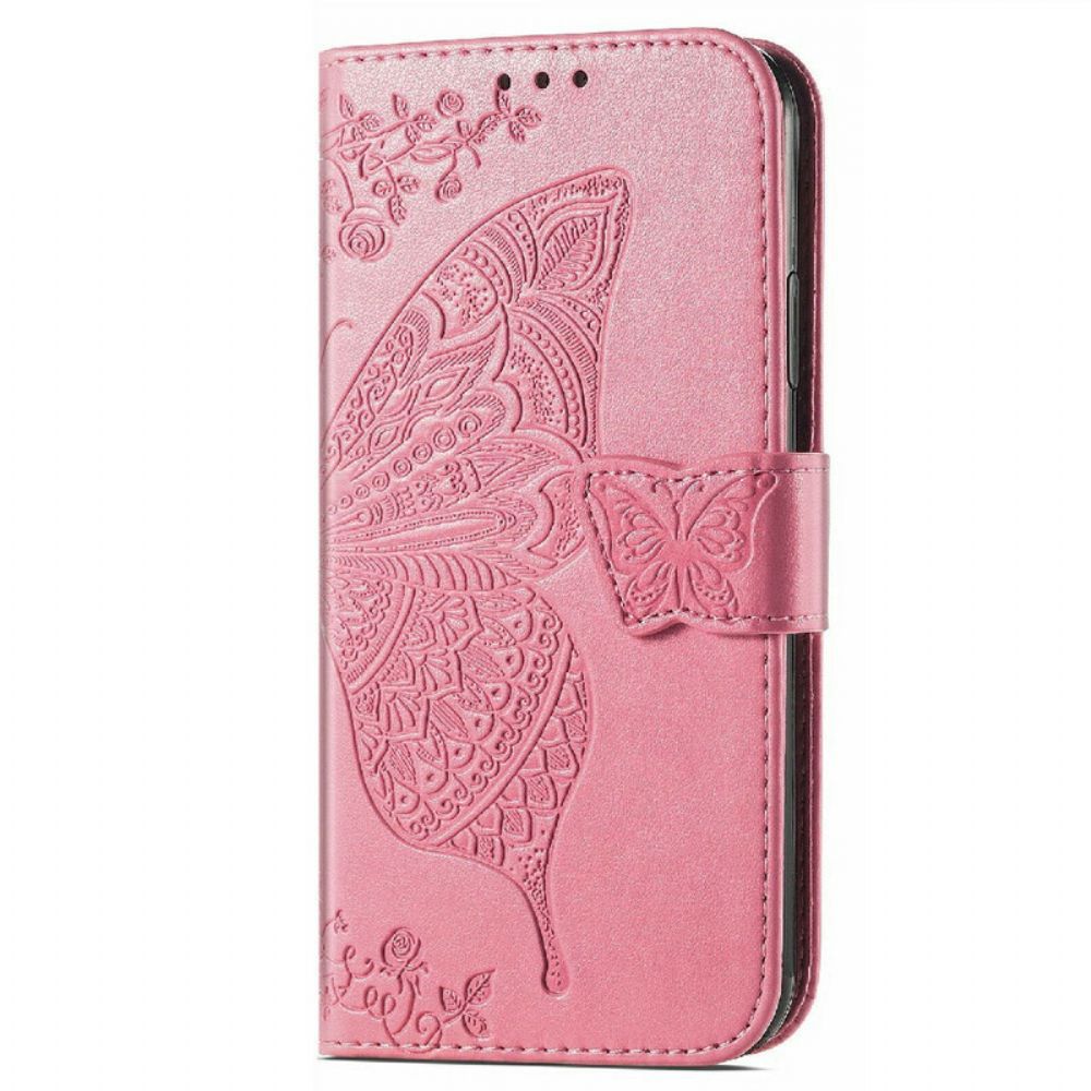 Leren Hoesje voor iPhone 13 Halve Vlinders