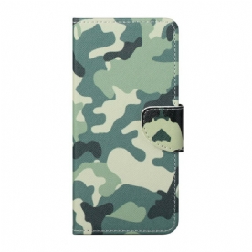 Leren Hoesje voor iPhone 13 Militaire Camouflage