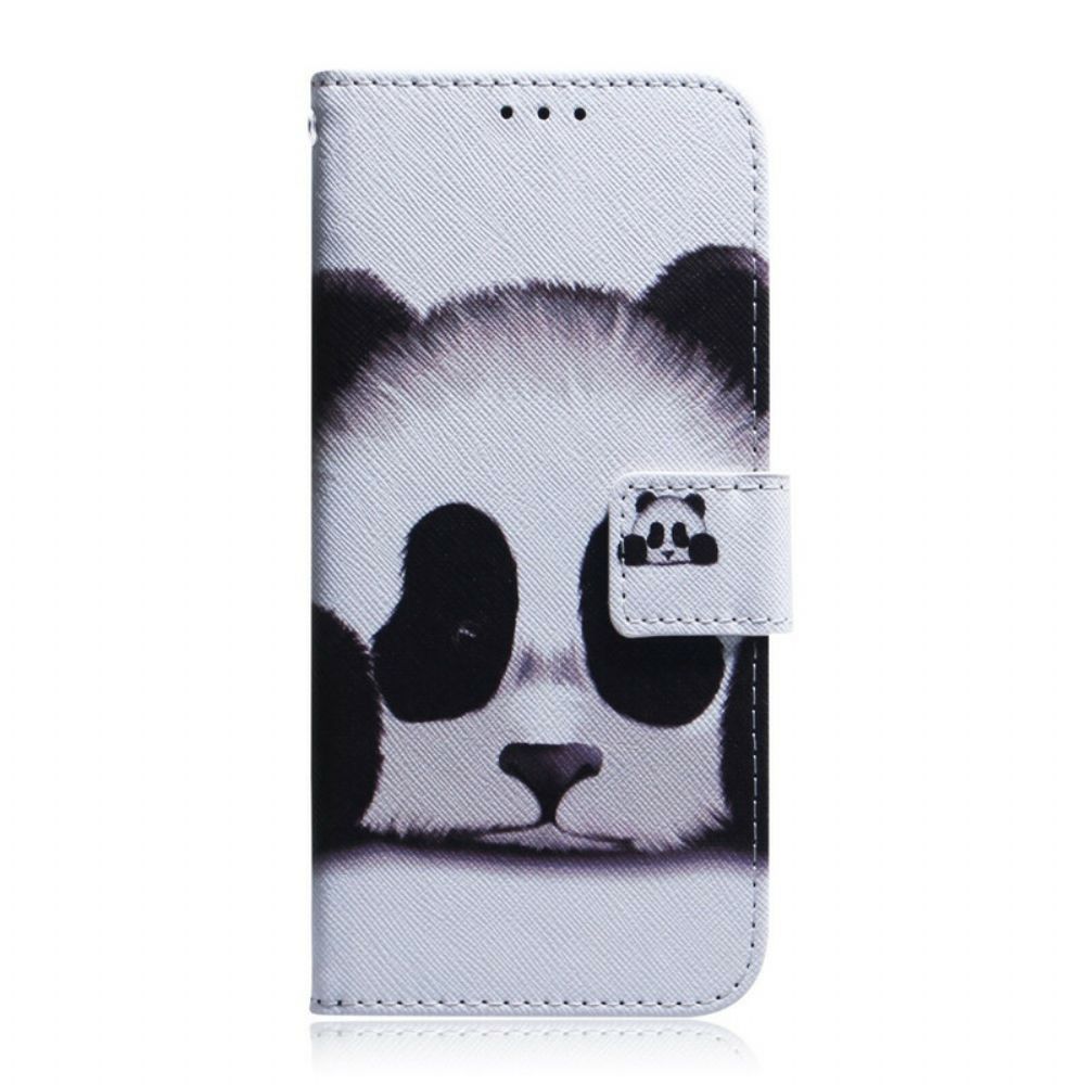 Leren Hoesje voor iPhone 13 Pandagezicht