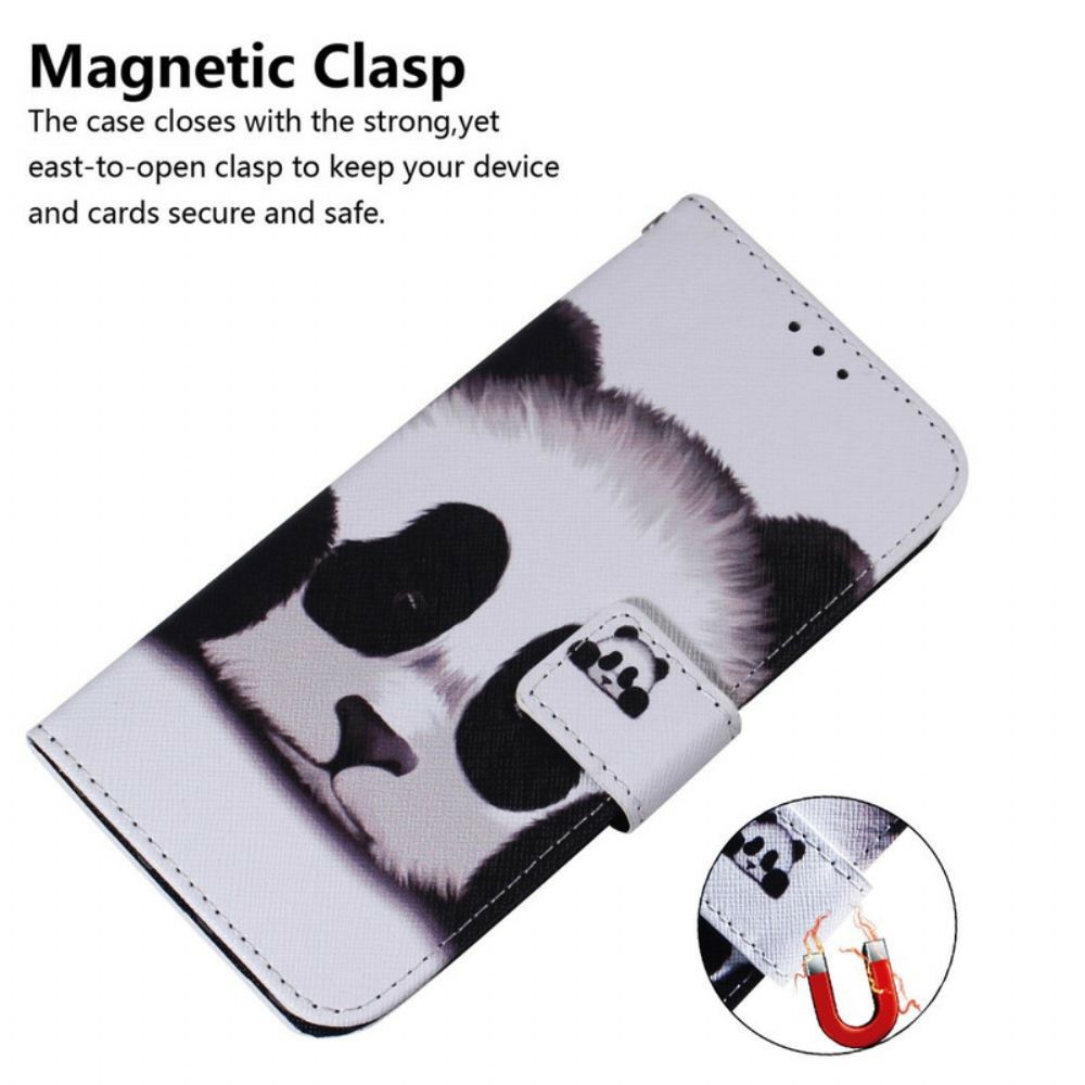 Leren Hoesje voor iPhone 13 Pandagezicht