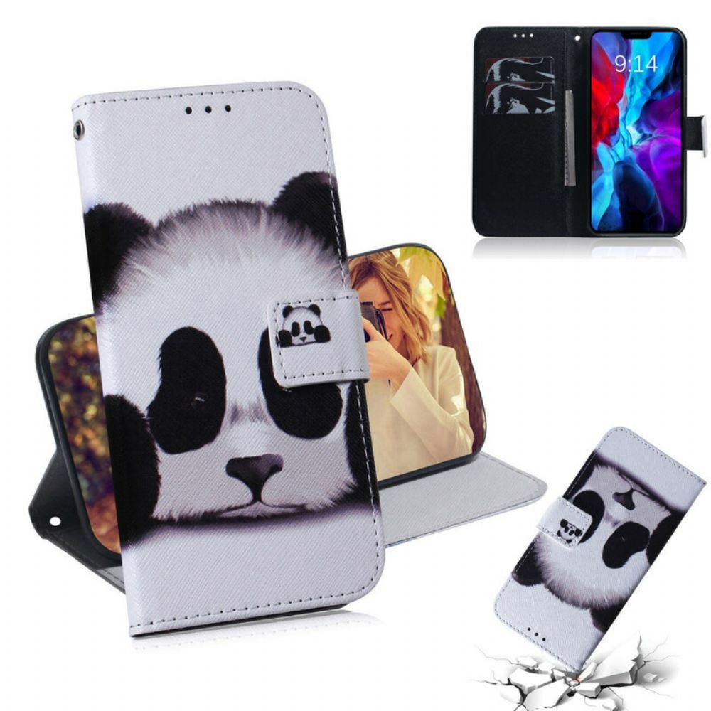 Leren Hoesje voor iPhone 13 Pandagezicht