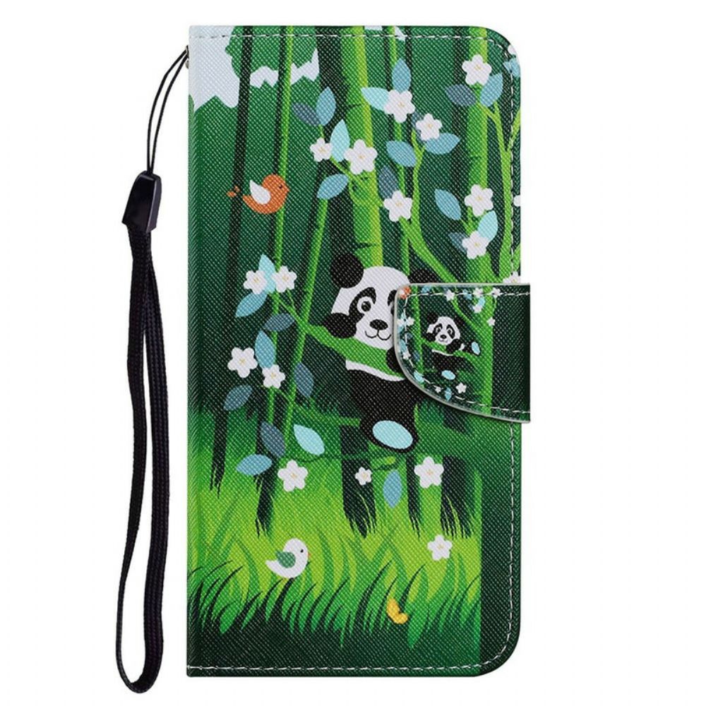 Leren Hoesje voor iPhone 13 Pandawandeling