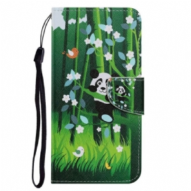 Leren Hoesje voor iPhone 13 Pandawandeling