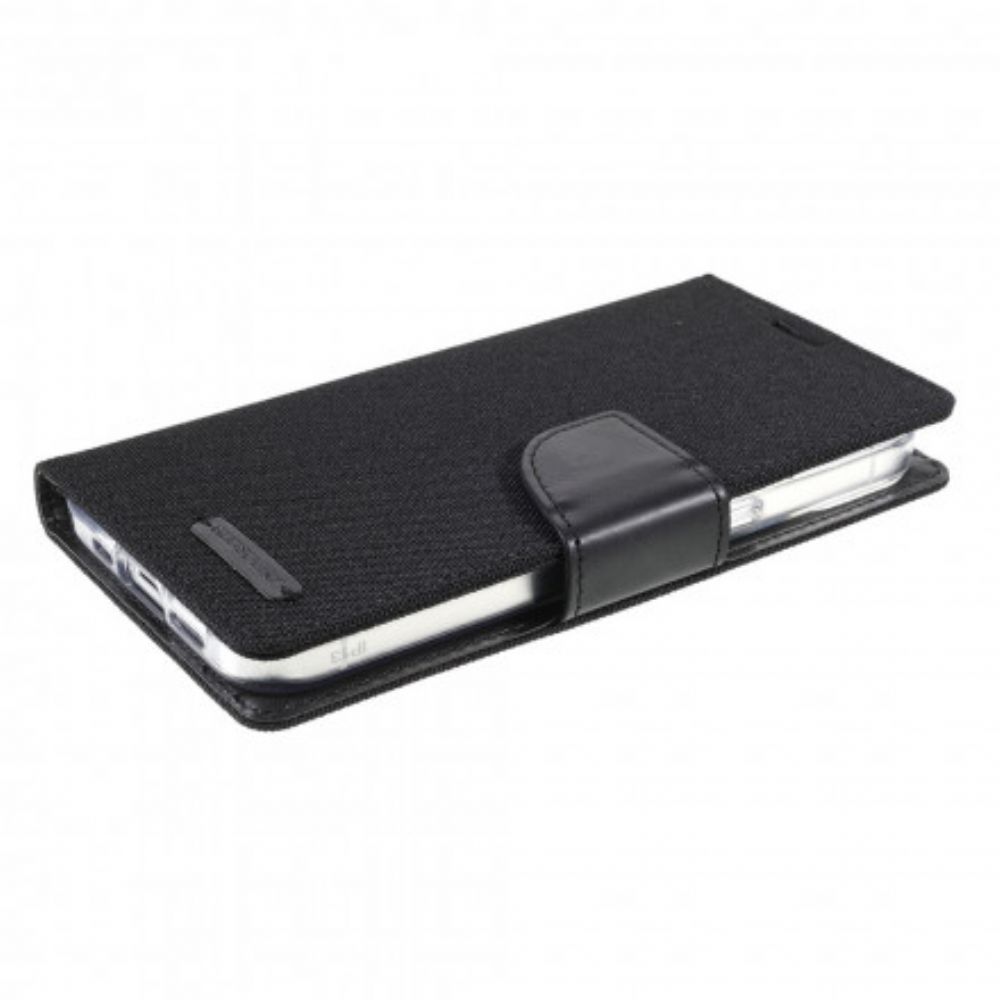 Leren Hoesje voor iPhone 13 Tweekleurige Mercury Goospery-stof