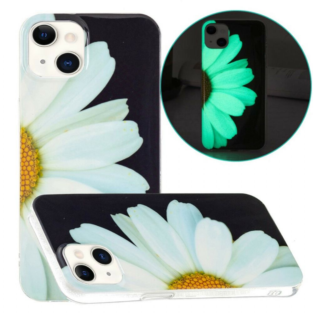 Telefoonhoesje voor iPhone 13 Fluorescerende Bloemenserie