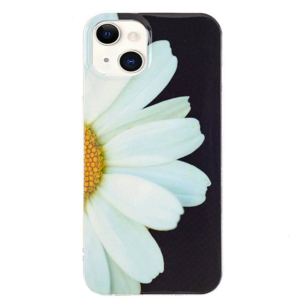 Telefoonhoesje voor iPhone 13 Fluorescerende Bloemenserie