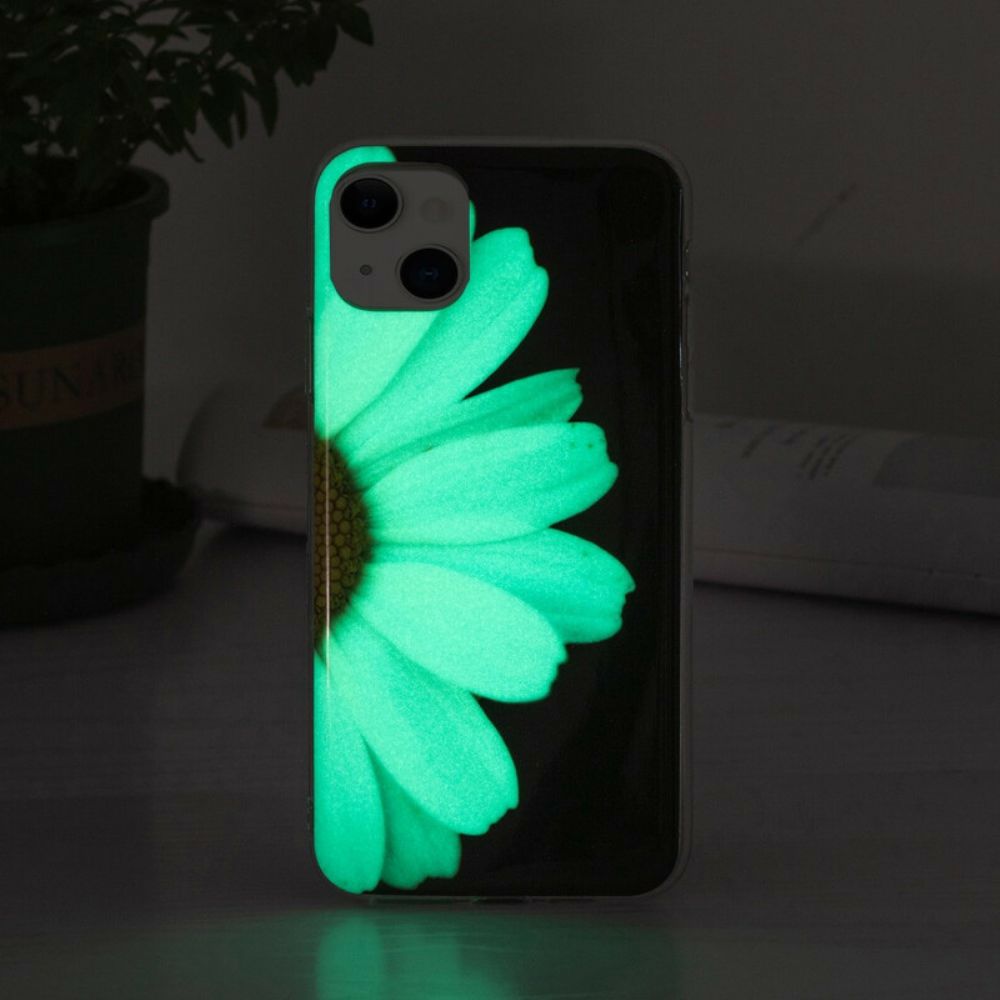 Telefoonhoesje voor iPhone 13 Fluorescerende Bloemenserie