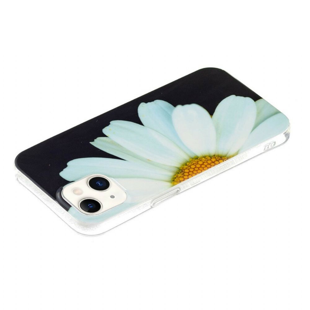 Telefoonhoesje voor iPhone 13 Fluorescerende Bloemenserie