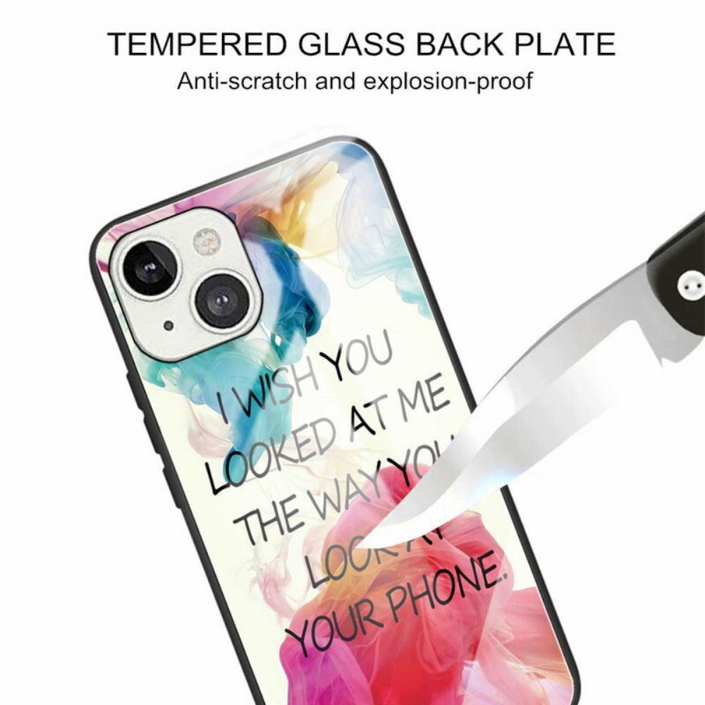 Telefoonhoesje voor iPhone 13 Gehard Glas Ik Wens