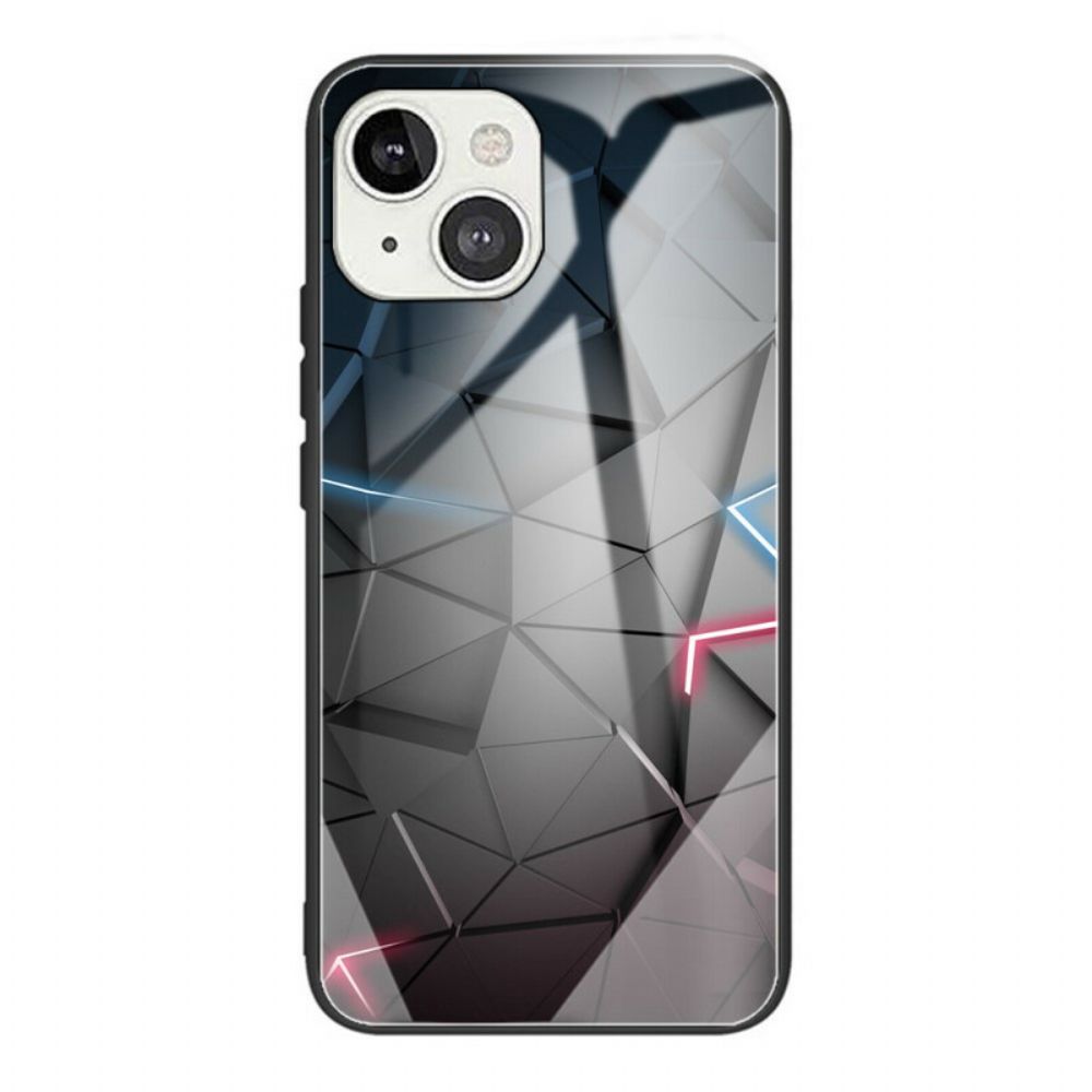 Telefoonhoesje voor iPhone 13 Geometrie Van Gehard Glas