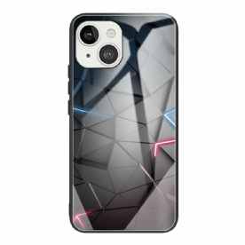 Telefoonhoesje voor iPhone 13 Geometrie Van Gehard Glas