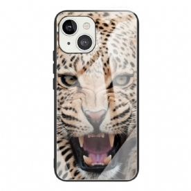 Telefoonhoesje voor iPhone 13 Luipaard Gehard Glas