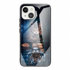 Telefoonhoesje voor iPhone 13 Mijn Tijger Gehard Glas