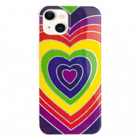 Telefoonhoesje voor iPhone 13 Psychedelisch Hart