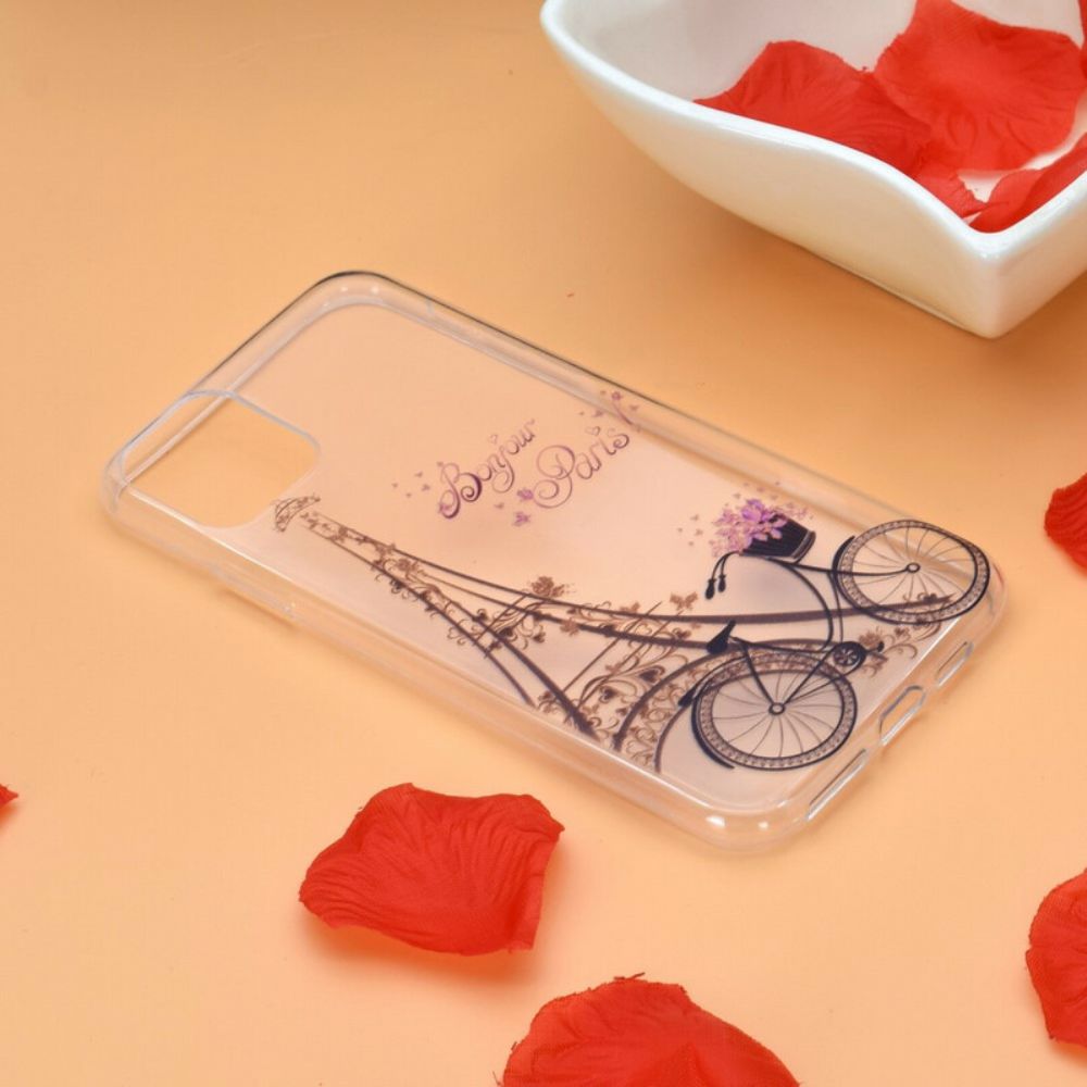 Telefoonhoesje voor iPhone 13 Transparante Bonjour Parijs