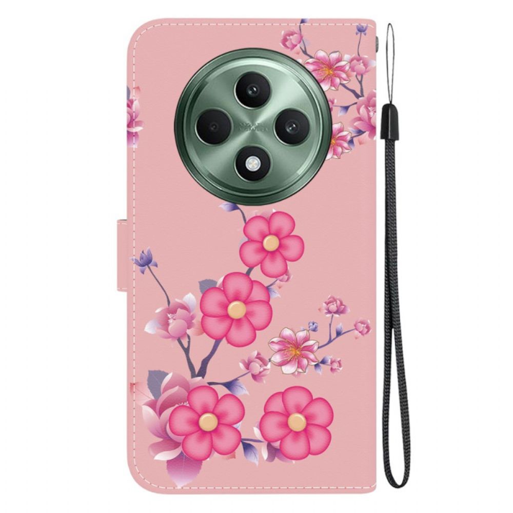 Bescherming Hoesje Oppo Reno 12f 5g Sakura Met Riem