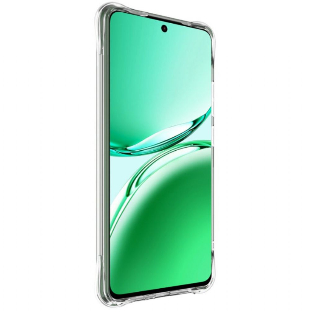 Cover Hoesje Oppo Reno 12f 5g Telefoonhoesje Transparante Golvende Textuur Met Imak-airbag