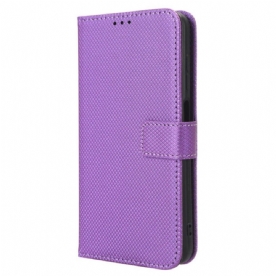 Flip Case Leren Oppo Reno 12f 5g Strappunten