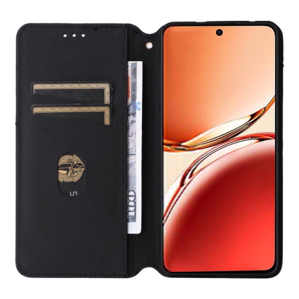 Folio-hoesje Oppo Reno 12f 5g Ruitpatroon Bescherming Hoesje