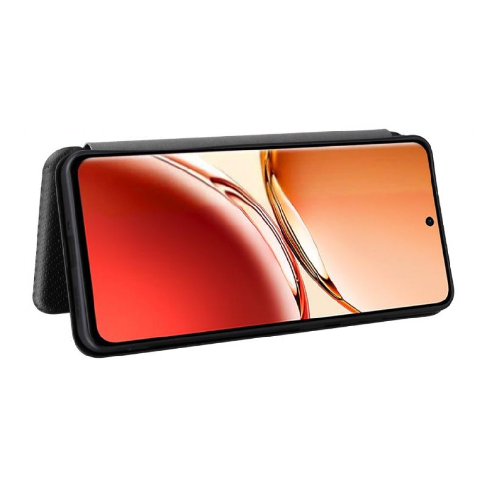 Folio-hoesje Oppo Reno 12f 5g Telefoonhoesje Koolstofvezel