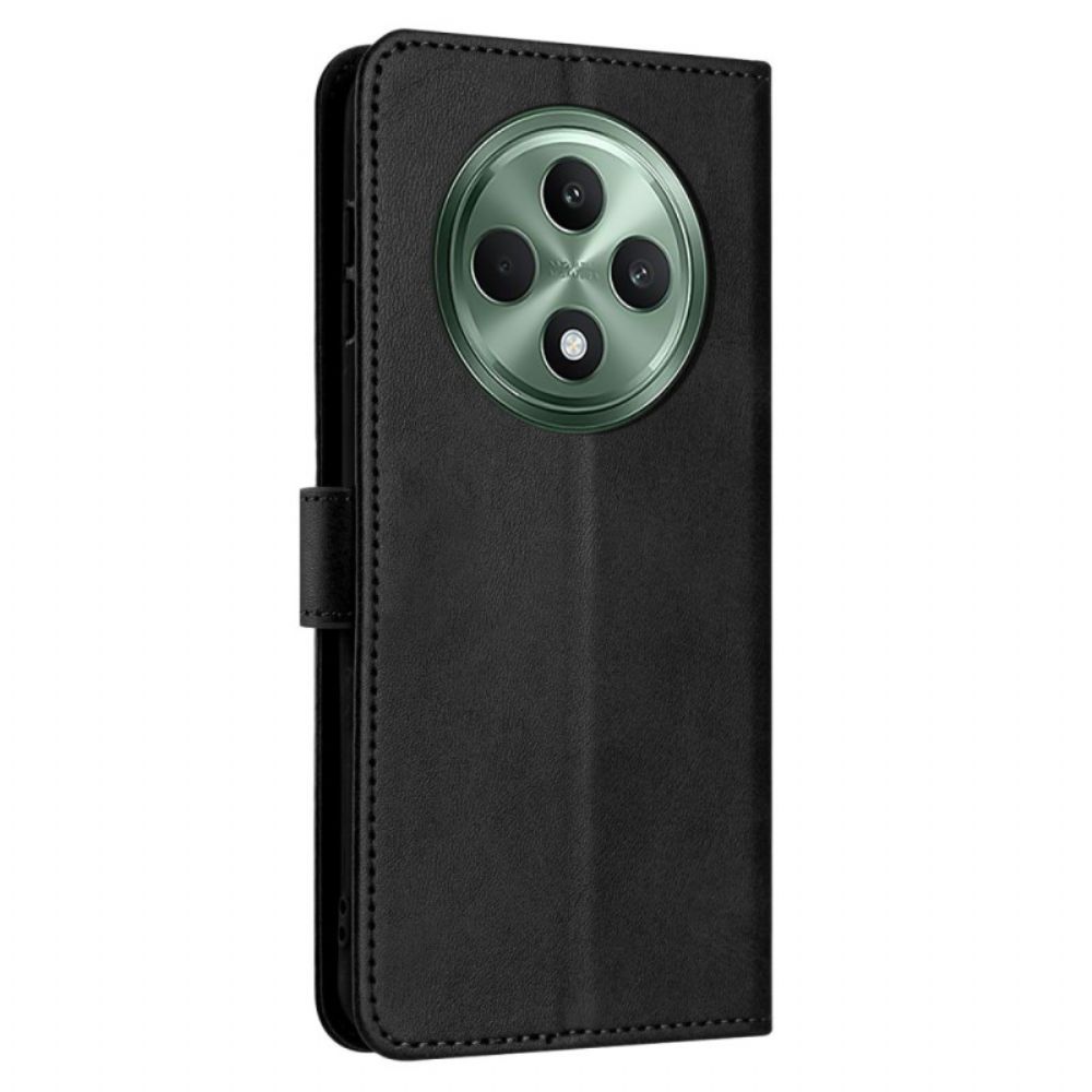 Folio-hoesje Oppo Reno 12f 5g Telefoonhoesje Ledereffect Met Riem