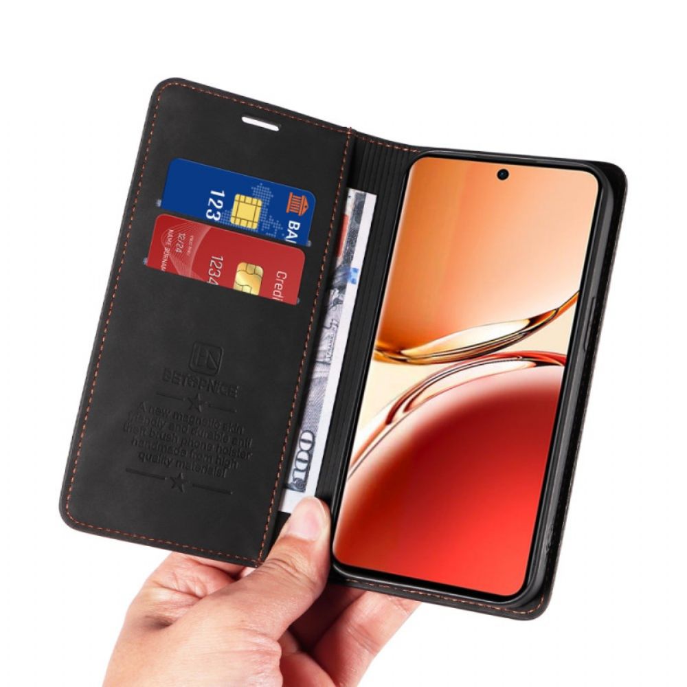 Folio-hoesje Oppo Reno 12f 5g Telefoonhoesje Suède-effect Met Rfid-blokkering Betopnice