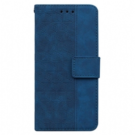 Leren Hoesje Oppo Reno 12f 5g Geweven Patroon Bescherming Hoesje