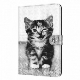 Flip Case voor Samsung Galaxy Tab A8 (2021) Kunstleer Katje