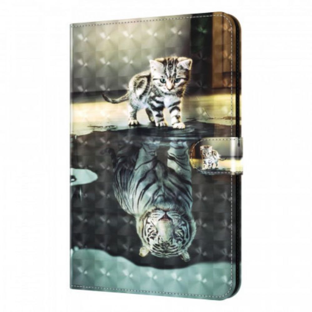 Flip Case voor Samsung Galaxy Tab A8 (2021) Lichtvlek Cat's Dream