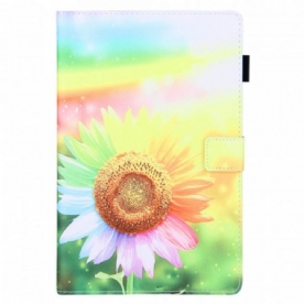 Folio-hoesje voor Samsung Galaxy Tab A8 (2021) Bloemen In De Zon