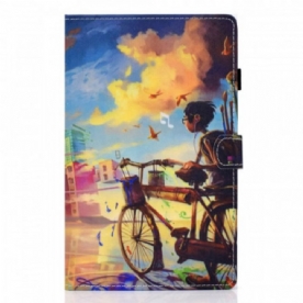 Folio-hoesje voor Samsung Galaxy Tab A8 (2021) Fiets Kunst