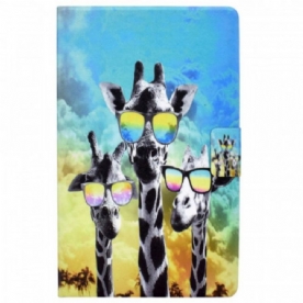 Folio-hoesje voor Samsung Galaxy Tab A8 (2021) Funky Giraffen