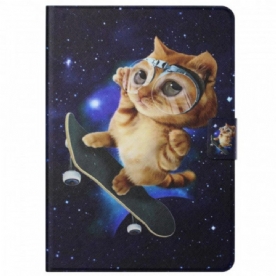 Folio-hoesje voor Samsung Galaxy Tab A8 (2021) Kat Skateboarden