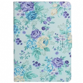 Leren Hoesje voor Samsung Galaxy Tab A8 (2021) Bloemen Bloemen Bloemen