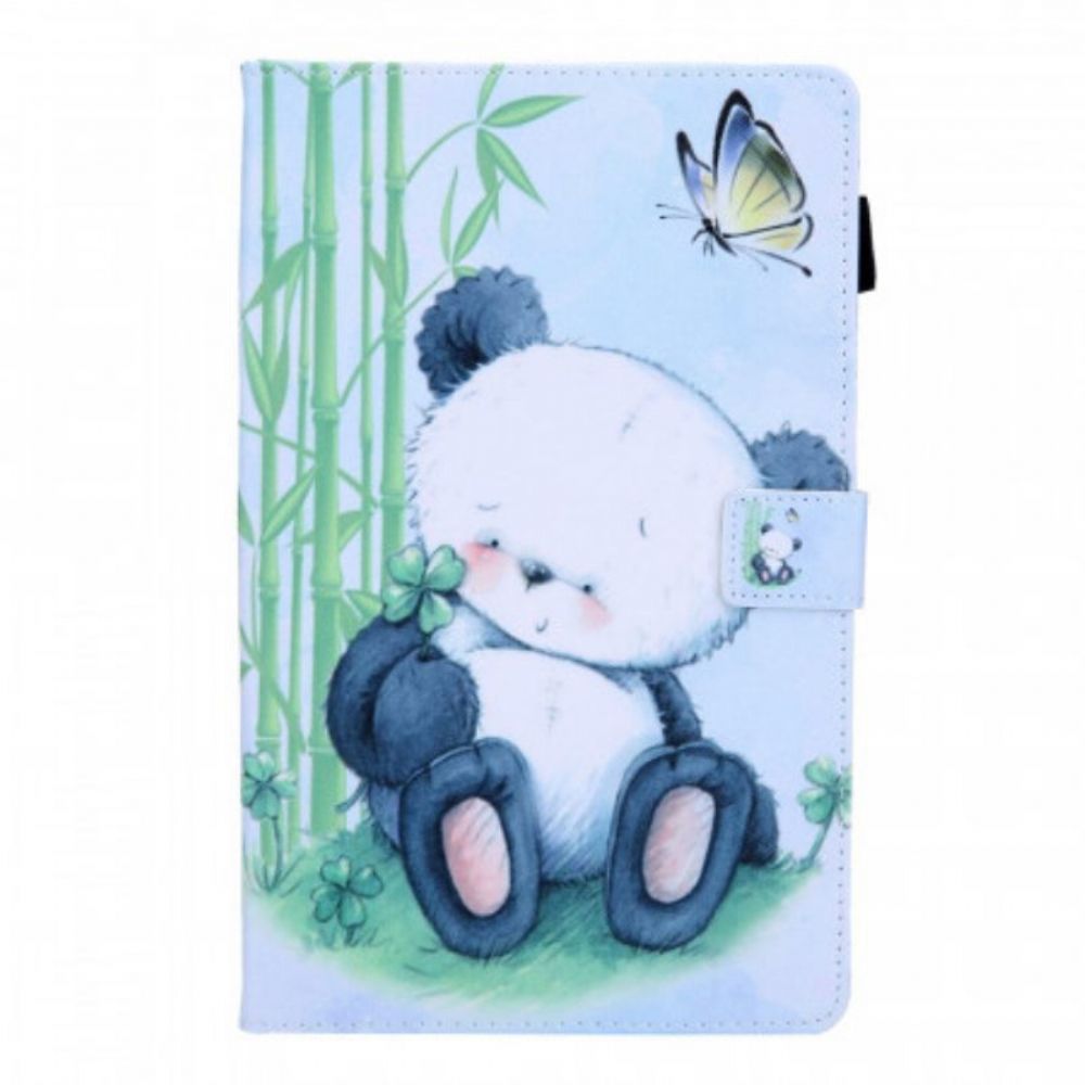 Leren Hoesje voor Samsung Galaxy Tab A8 (2021) Panda In De Natuur