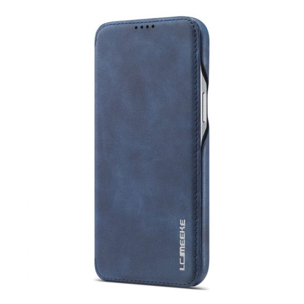 Bescherming Hoesje voor iPhone 15 Plus Folio-hoesje Imitatieleer Lc.imeeke