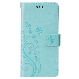 Folio-hoesje voor iPhone 15 Plus Bloemen En Vlinders