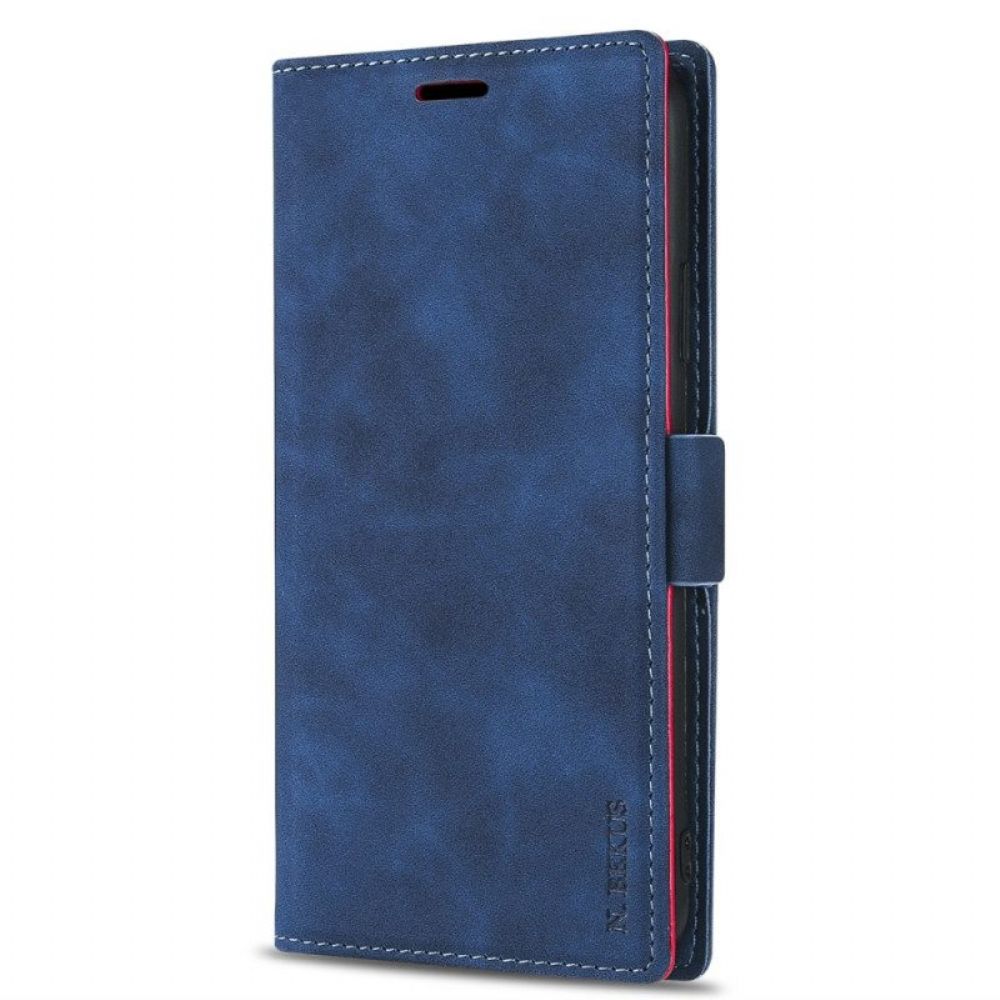 Folio-hoesje voor iPhone 15 Plus N.bekus Ledereffect