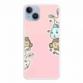 Hoesje voor iPhone 15 Plus Dieren Wauw