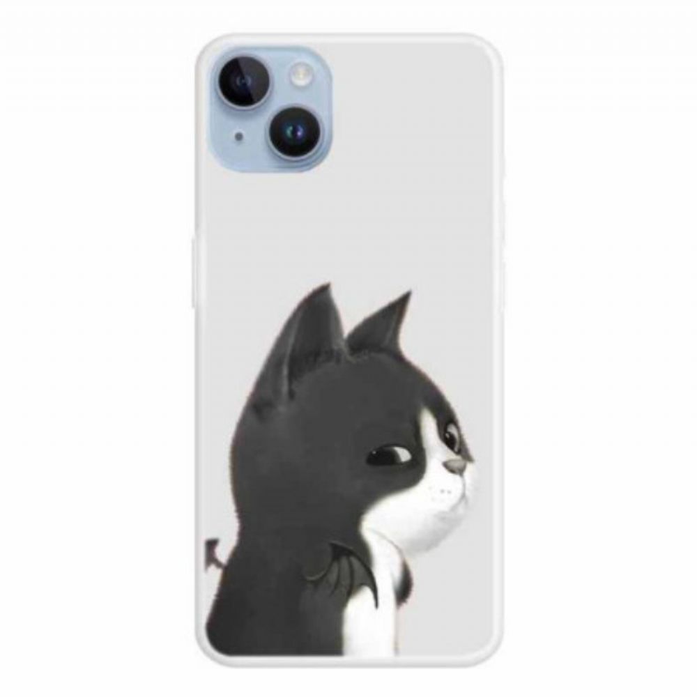 Hoesje voor iPhone 15 Plus Duivelskat