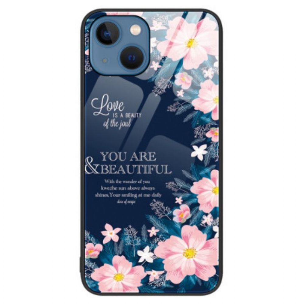 Hoesje voor iPhone 15 Plus Liefde Voor Roze Bloemen