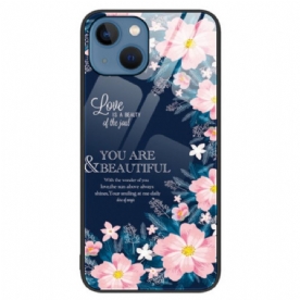 Hoesje voor iPhone 15 Plus Liefde Voor Roze Bloemen