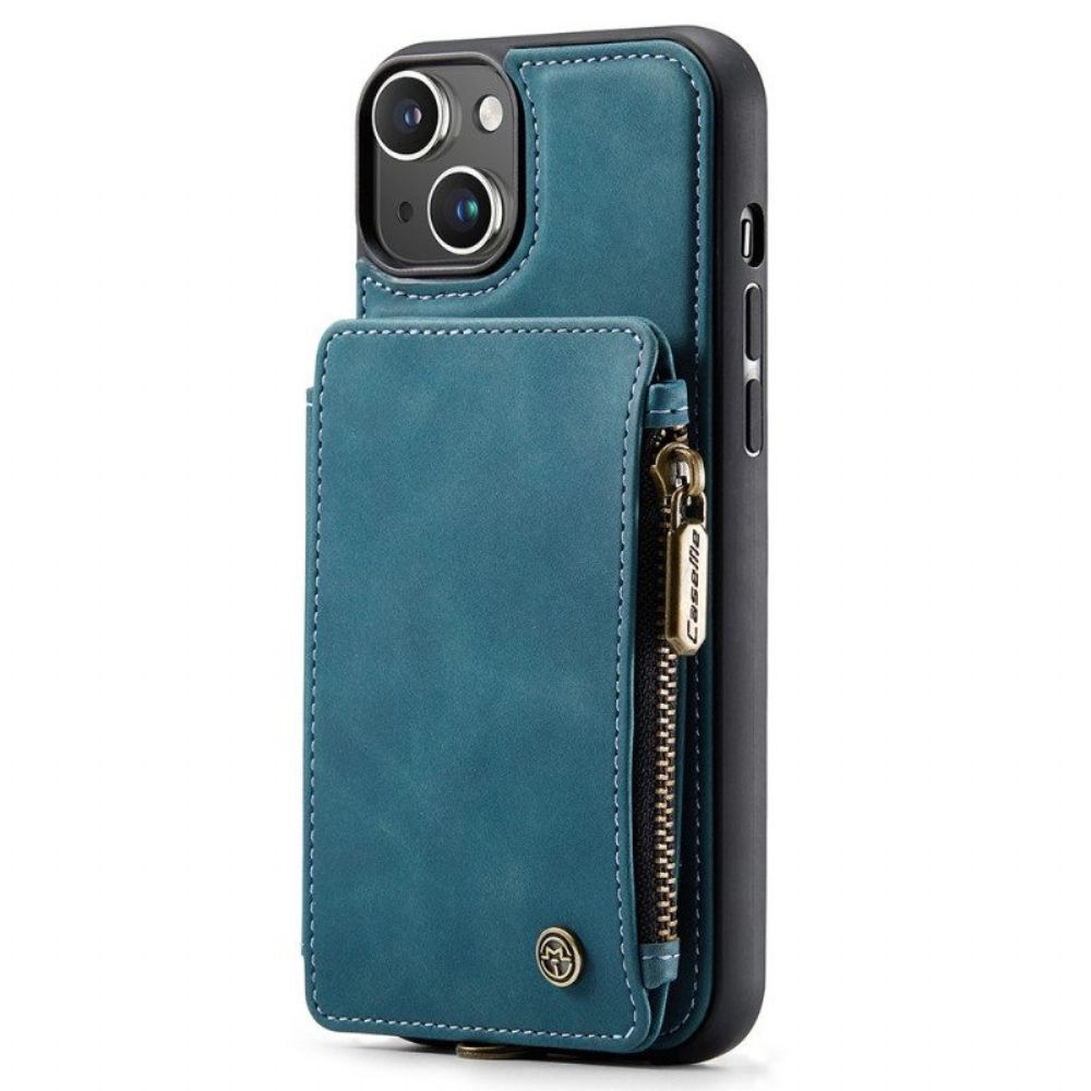 Hoesje voor iPhone 15 Plus Portemonnee Leren Caseme Portemonnee-stijl