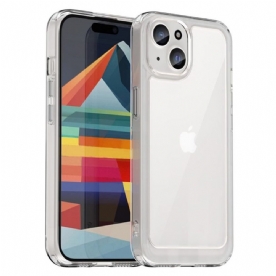 Telefoonhoesje voor iPhone 15 Plus Acryl Achterkant En Siliconen Randen