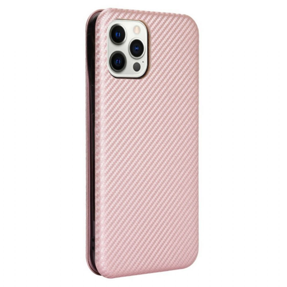 Bescherming Hoesje voor iPhone 13 Pro Max Folio-hoesje Koolstofvezel