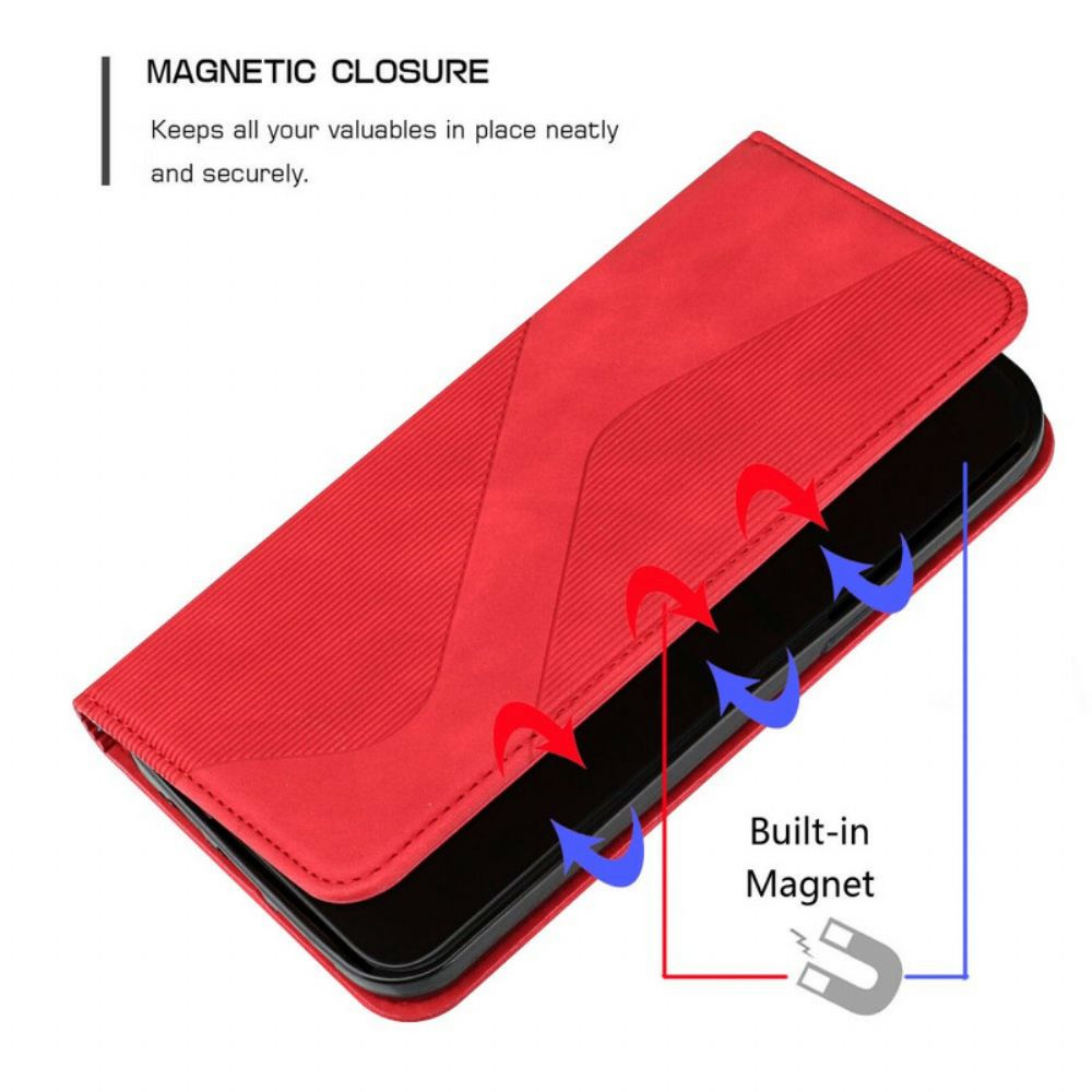 Bescherming Hoesje voor iPhone 13 Pro Max Folio-hoesje S-design Lederen Stijl