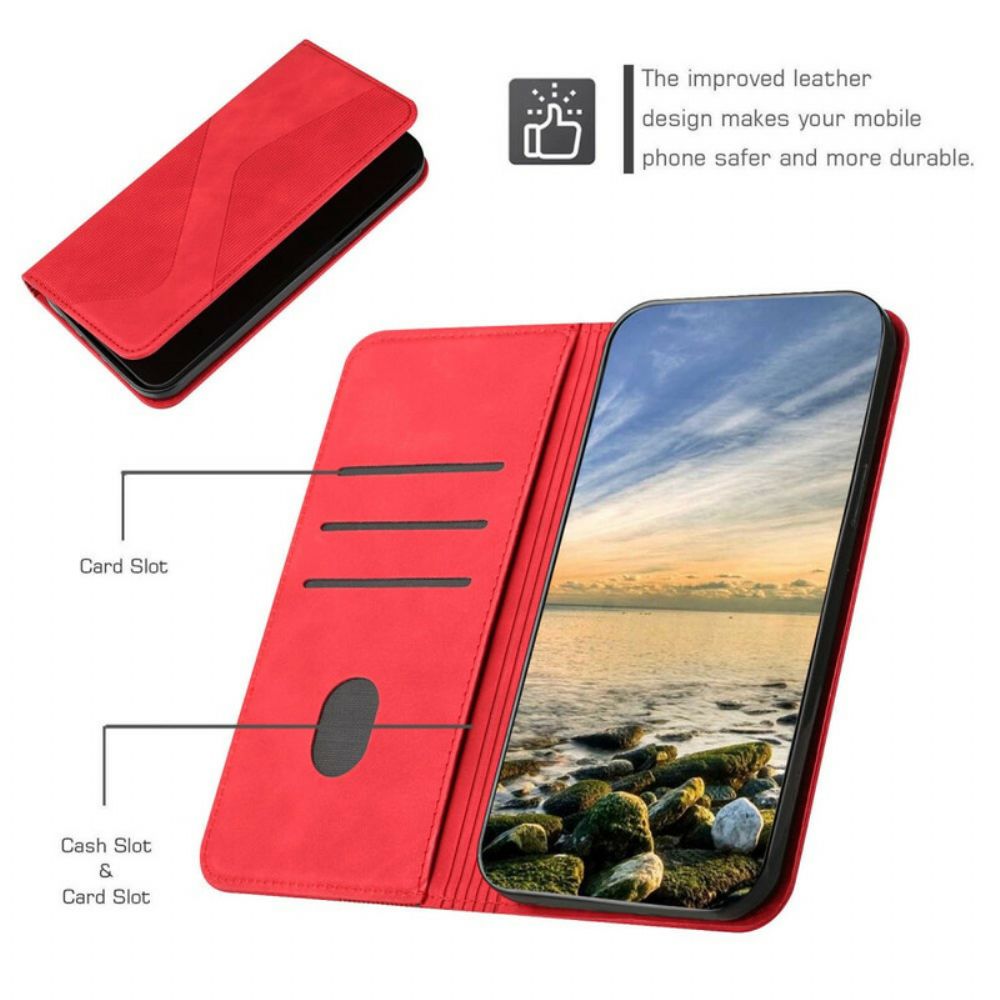 Bescherming Hoesje voor iPhone 13 Pro Max Folio-hoesje S-design Lederen Stijl