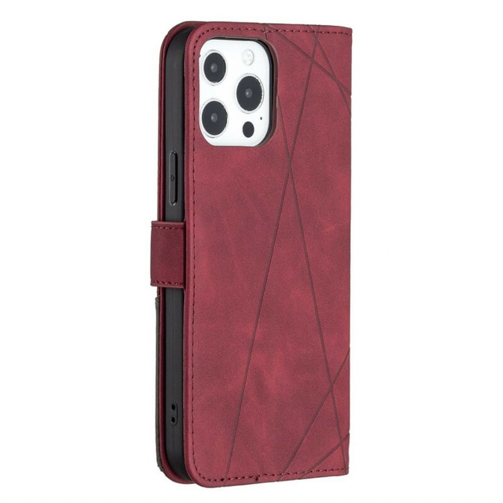 Folio-hoesje voor iPhone 13 Pro Max Binfen Kleurendriehoeken