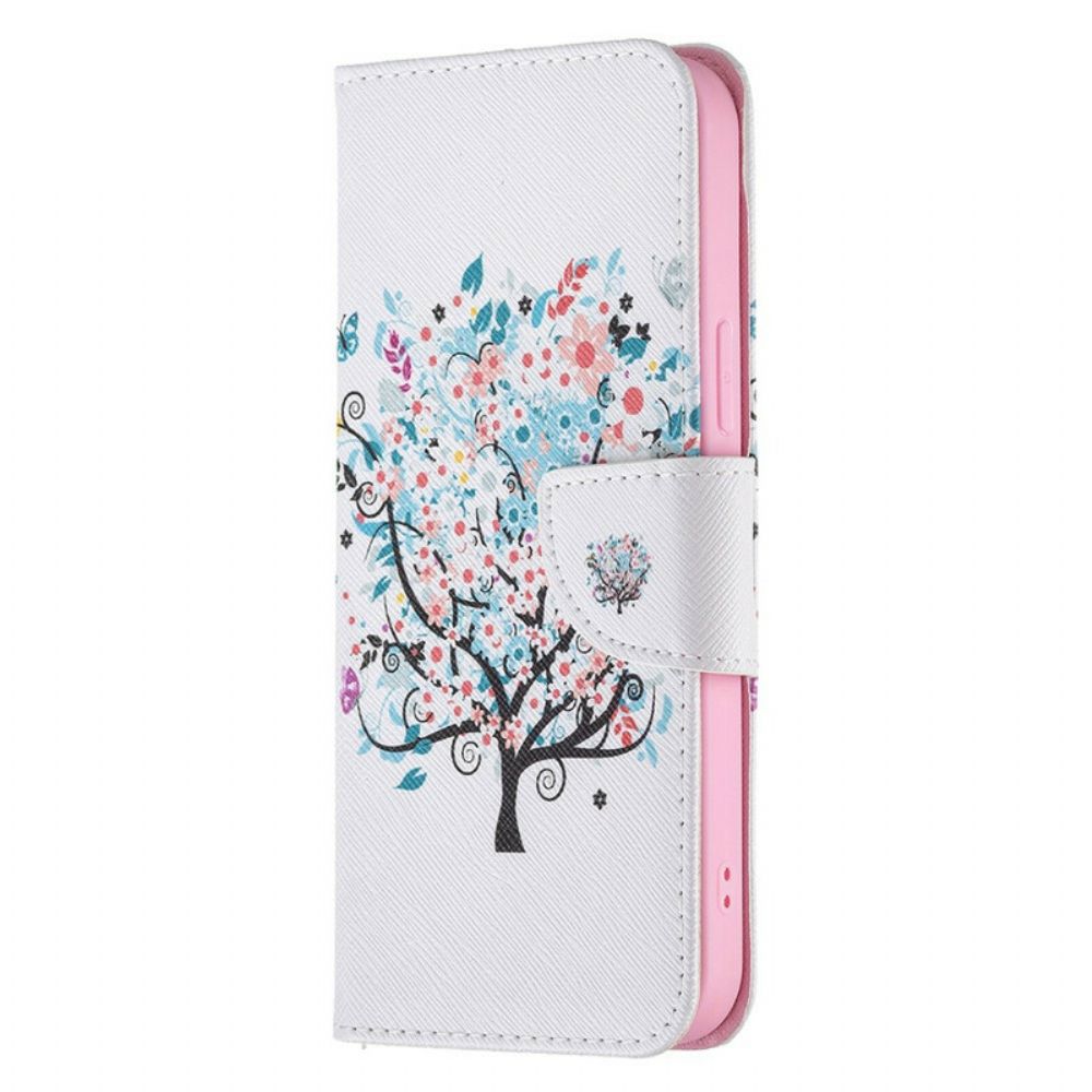 Folio-hoesje voor iPhone 13 Pro Max Bloemrijke Boom