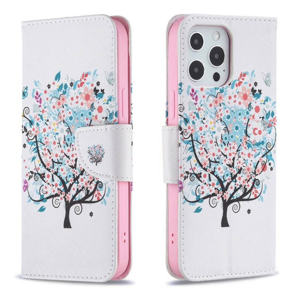 Folio-hoesje voor iPhone 13 Pro Max Bloemrijke Boom